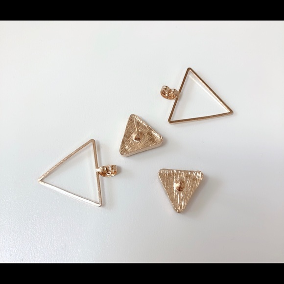 Geometric Dangle Drop earring with marble patterns - Picture 5 of 12